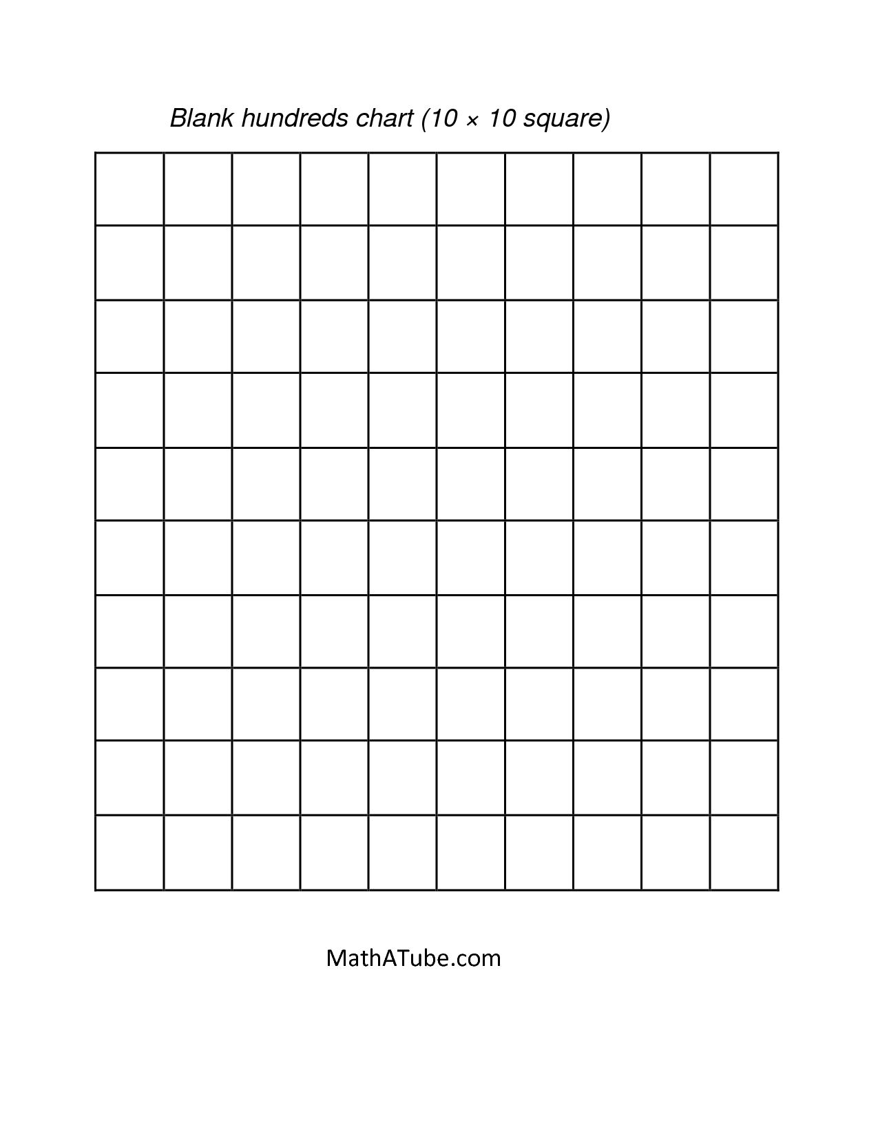 45 Blank 100 Chart Printable 32