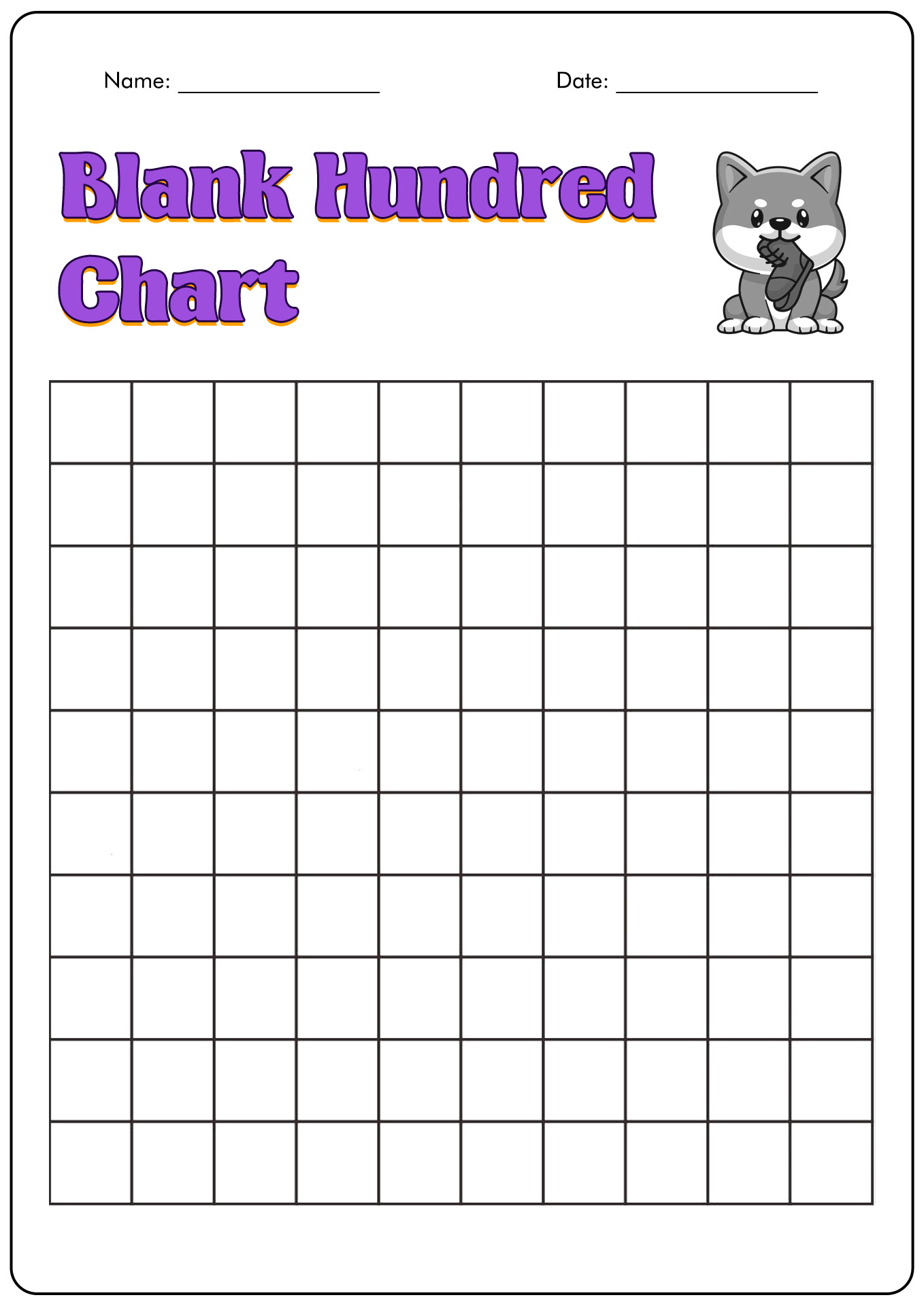 45 Blank 100 Chart Printable 34