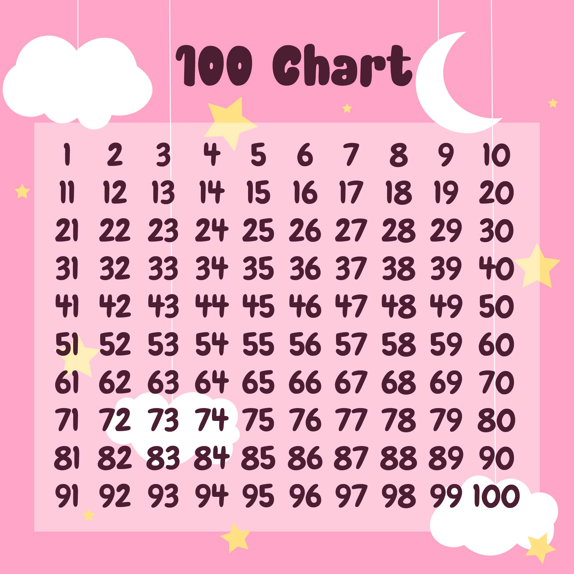45 Blank 100 Chart Printable 8