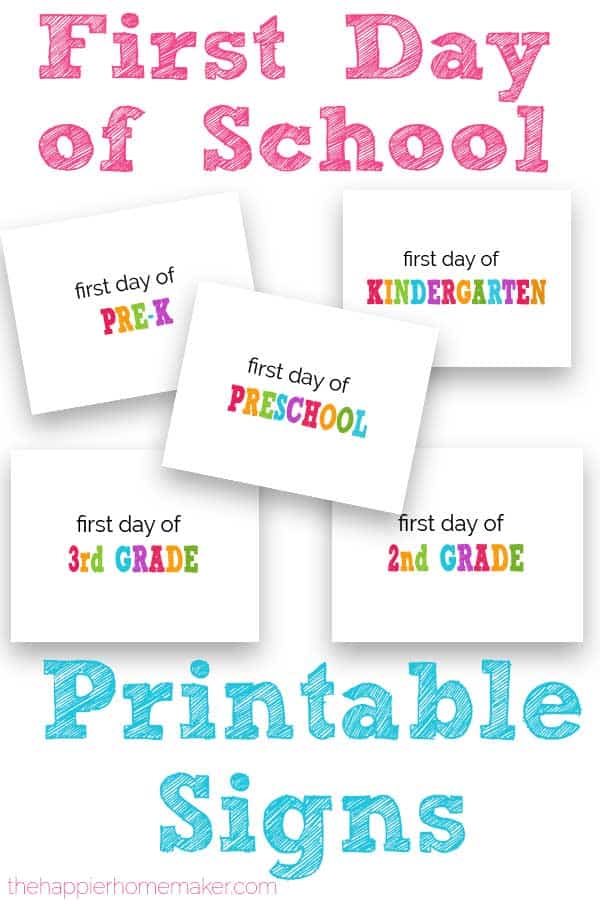 50 Printable First Day Of Kindergarten 20
