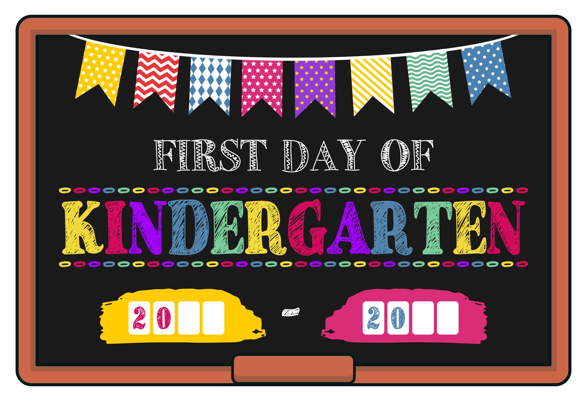 50 Printable First Day Of Kindergarten 3