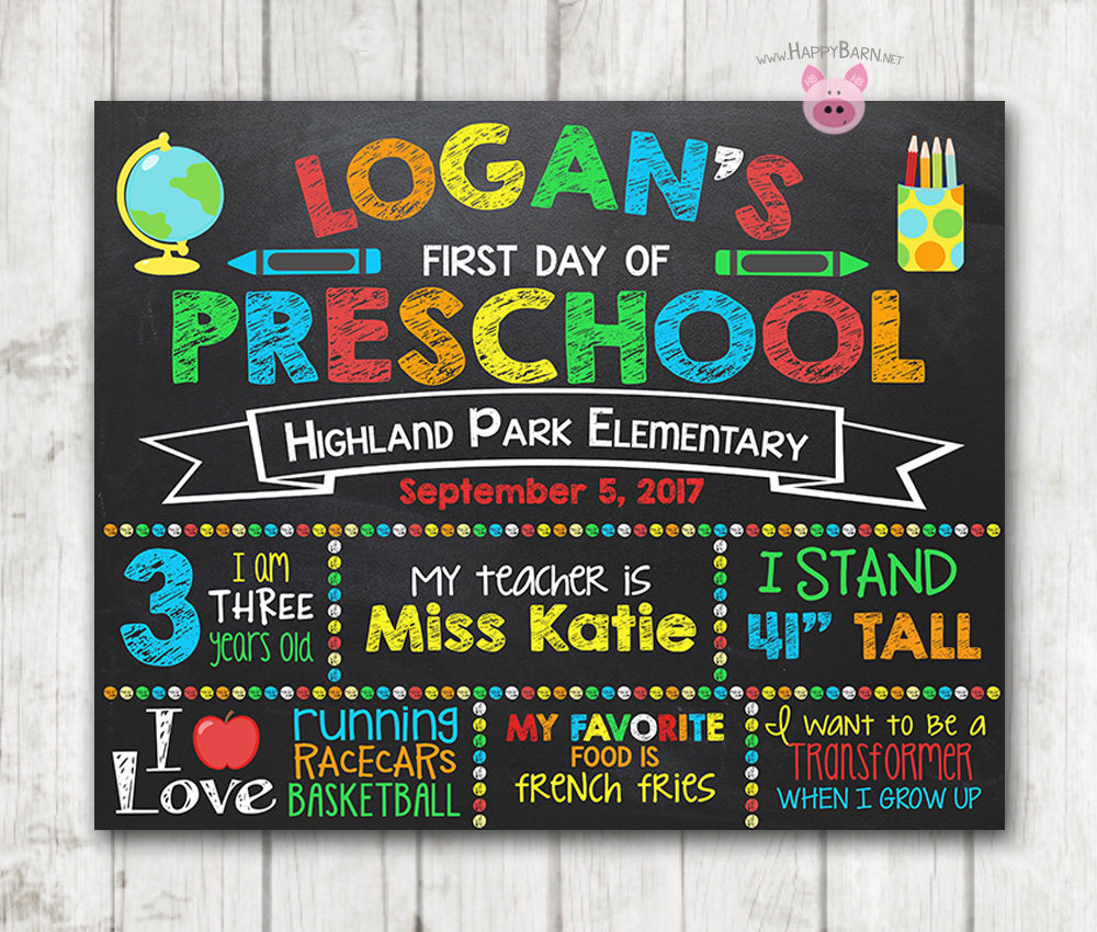 50 Printable First Day Of Kindergarten 44