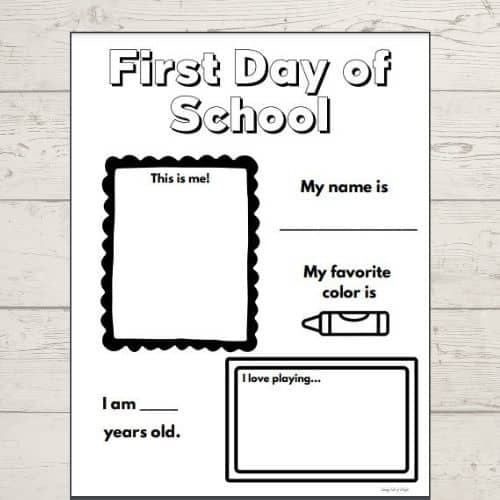 50 Printable First Day Of Kindergarten 51