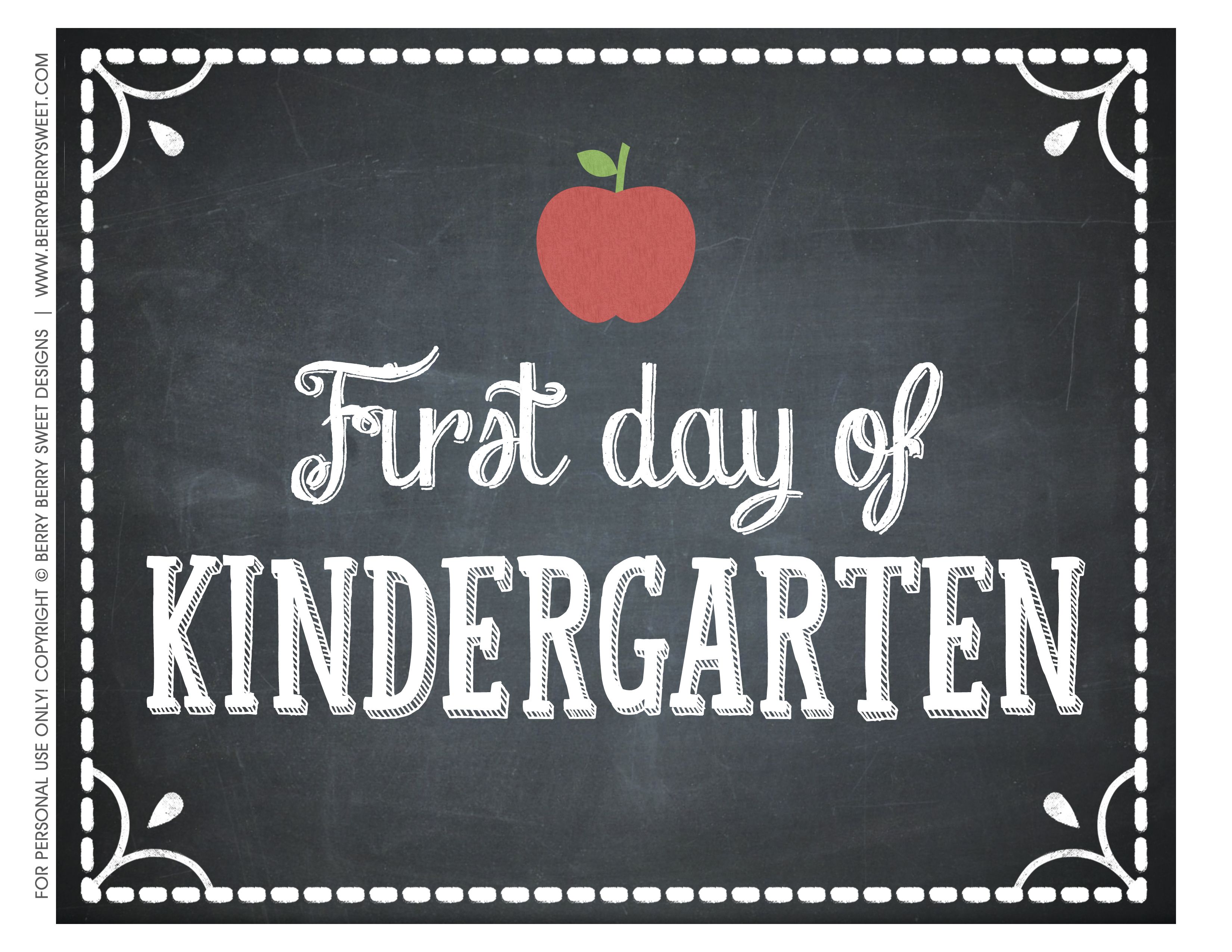 50 Printable First Day Of Kindergarten 63