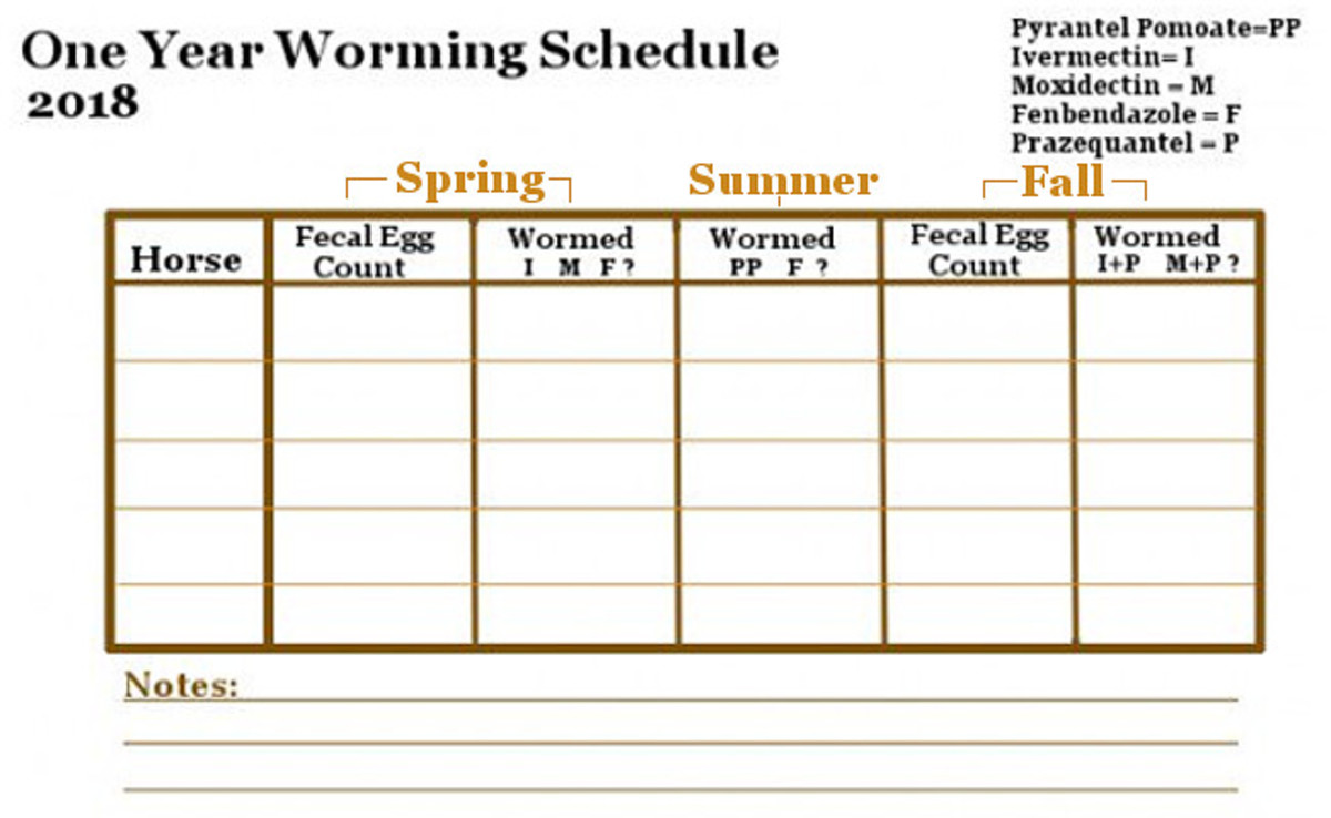 50 Printable Horse Worming Schedule 3