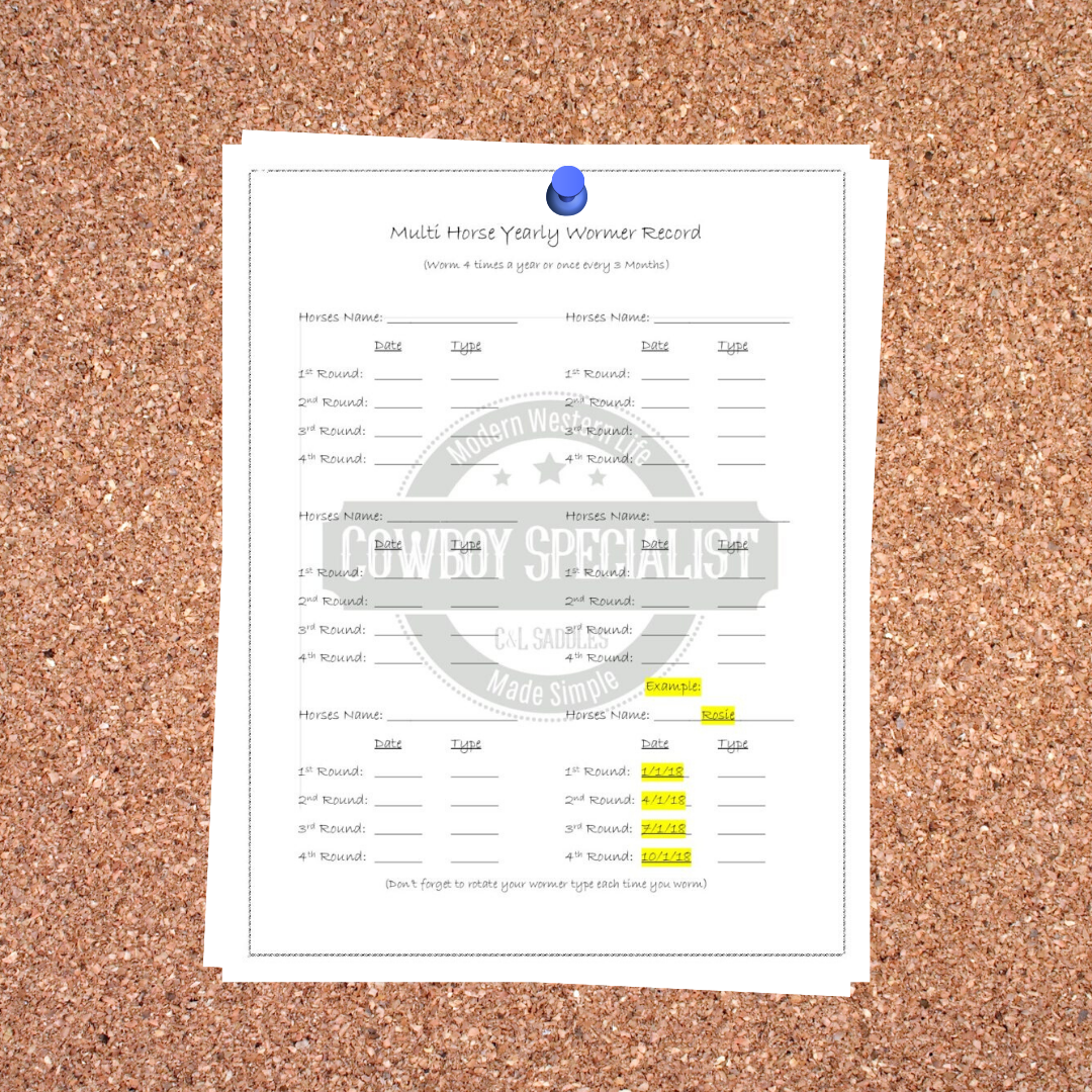 50 Printable Horse Worming Schedule 6