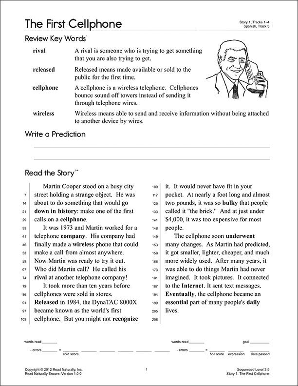 50 Read Naturally Free Printables 18