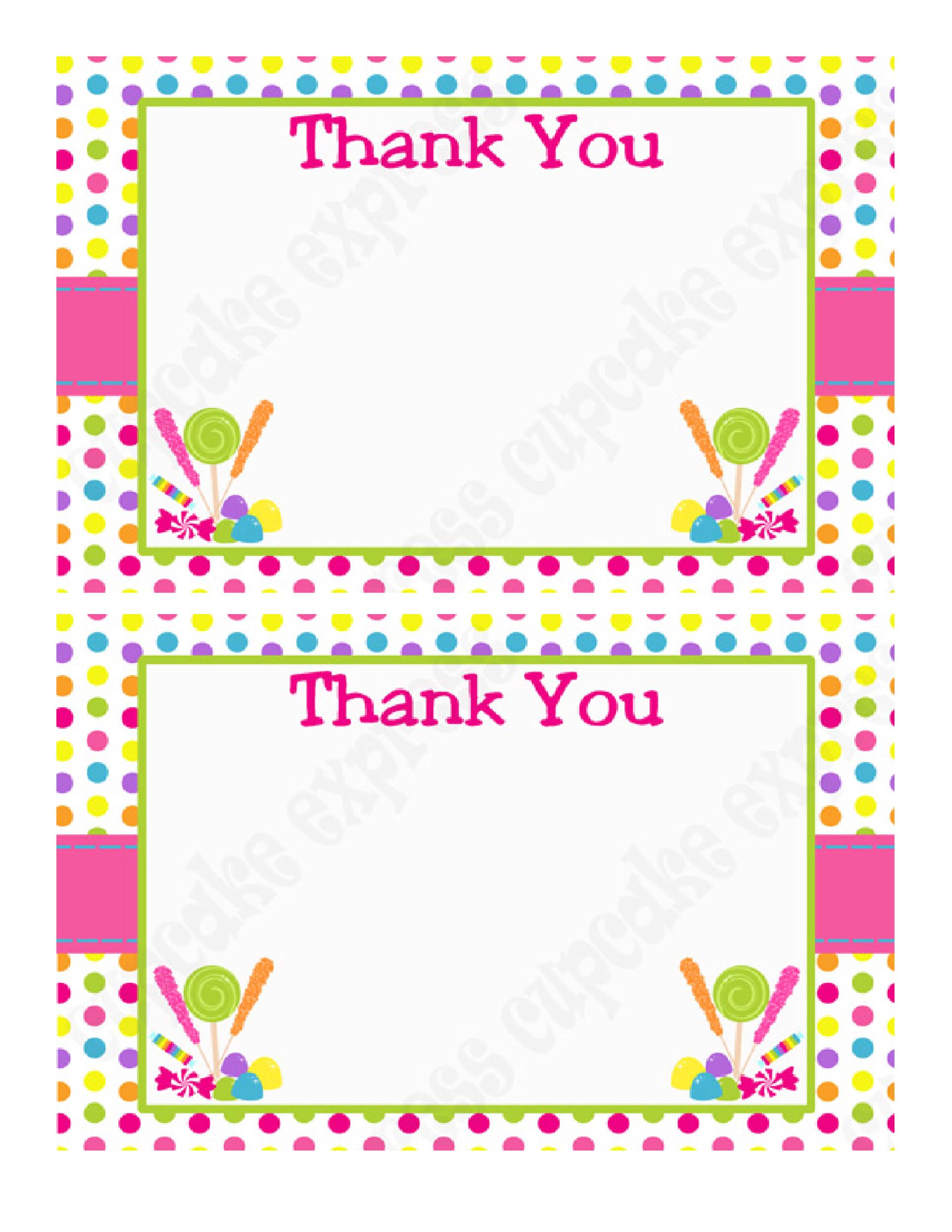 50 Thank You Card Template Printable 1