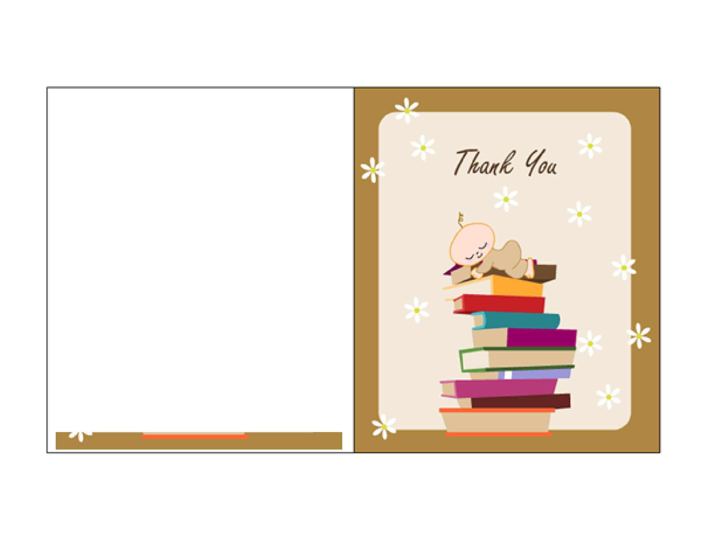 50 Thank You Card Template Printable 14
