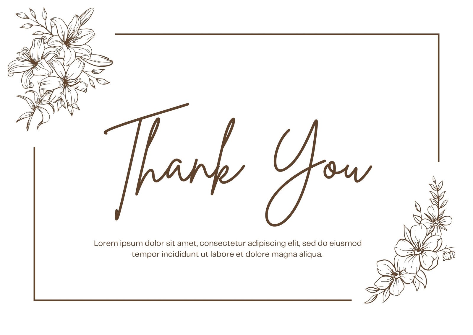 50 Thank You Card Template Printable 19