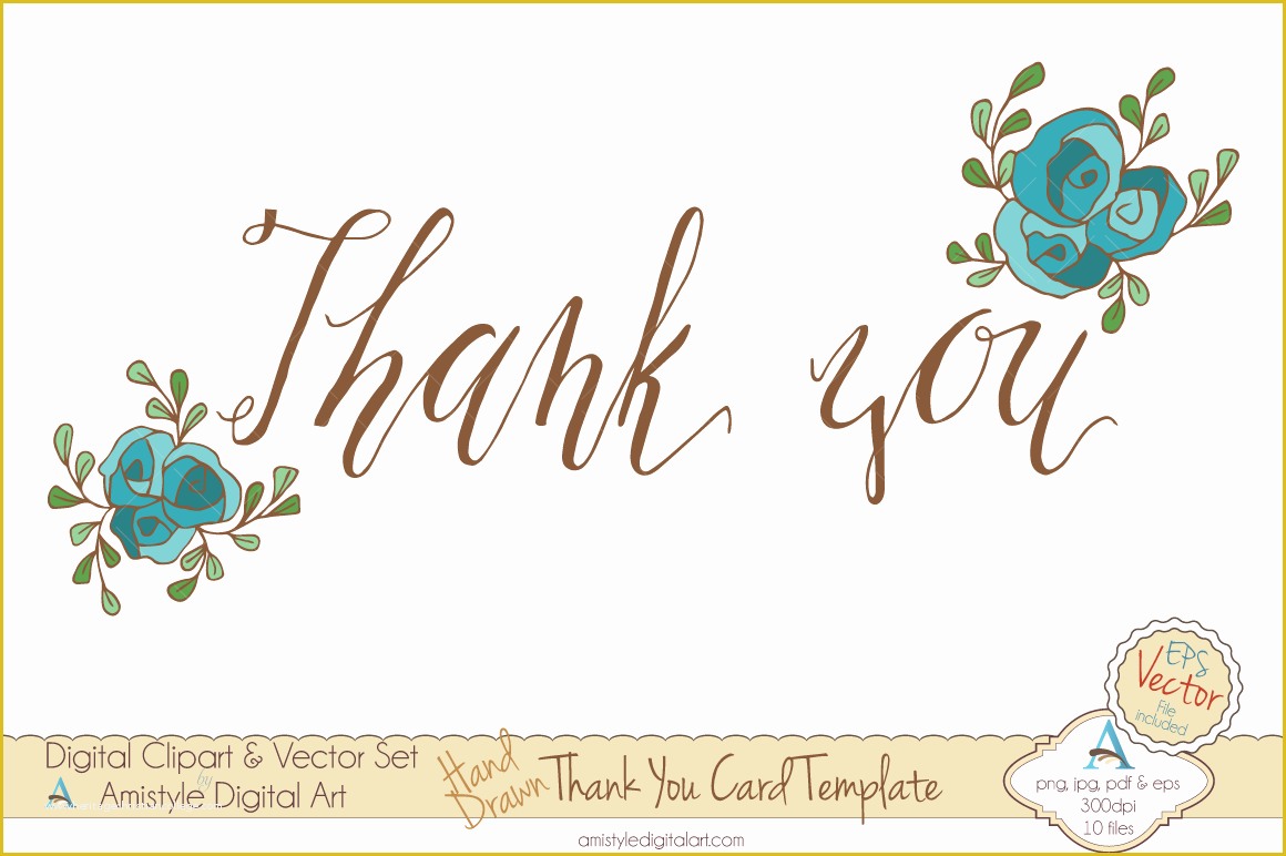 50 Thank You Card Template Printable 20