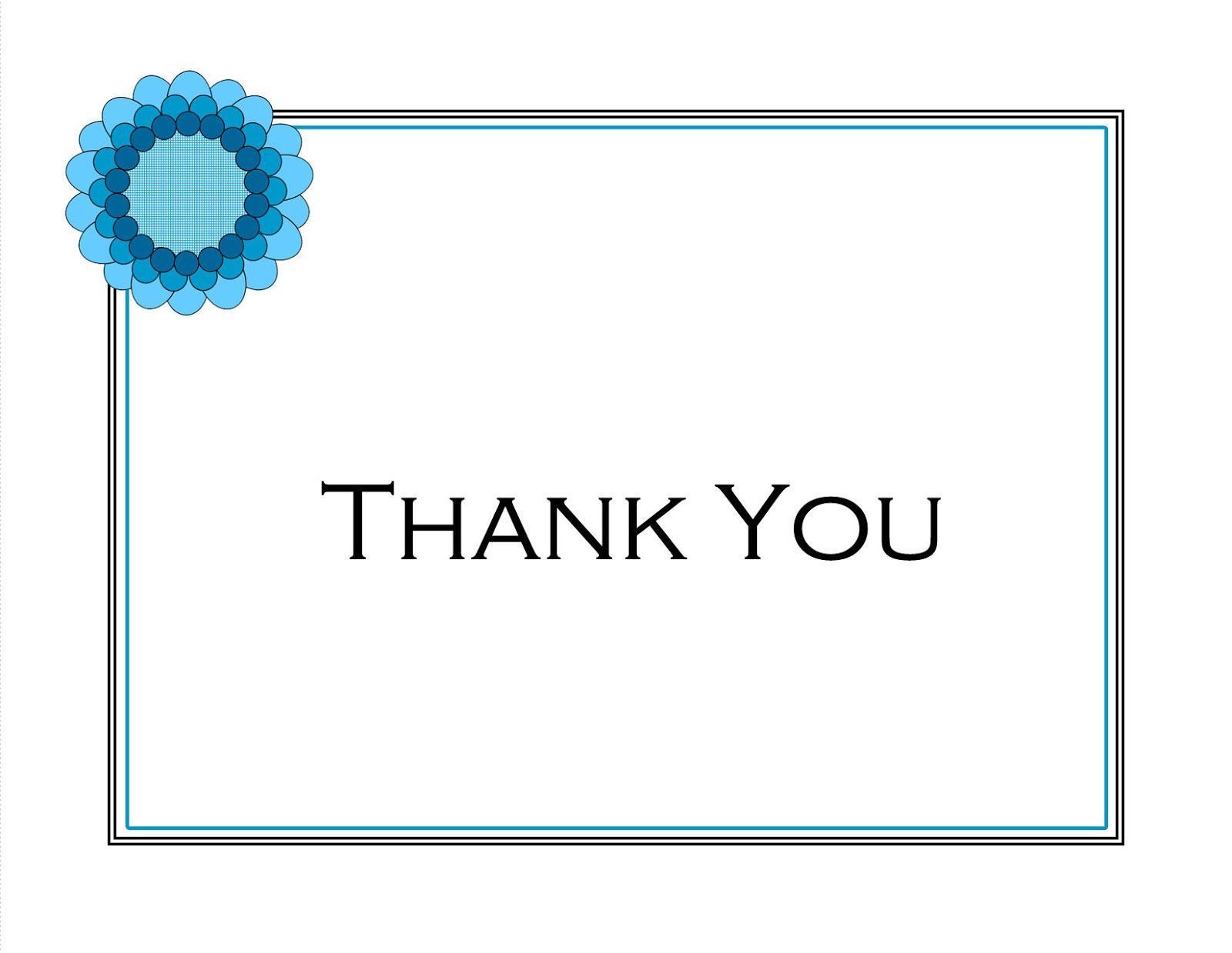 50 Thank You Card Template Printable 22
