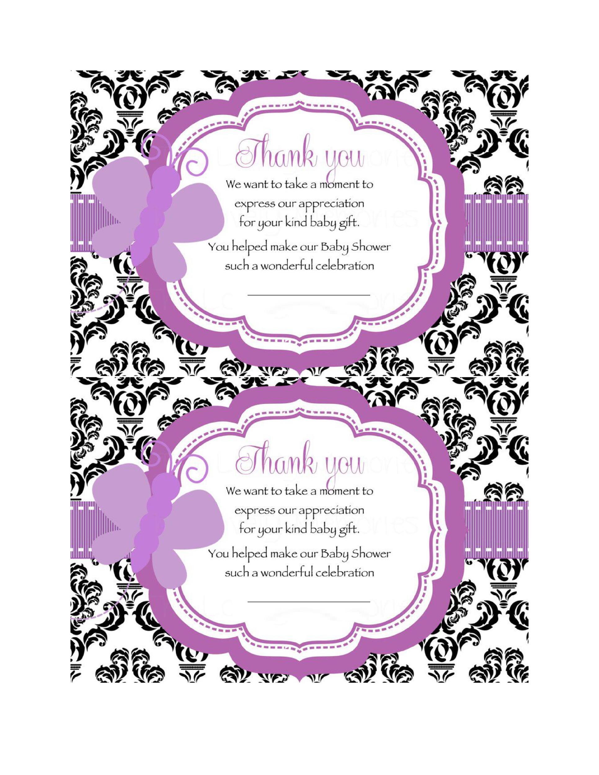 50 Thank You Card Template Printable 26