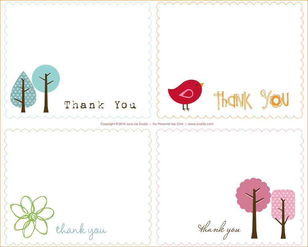 50 Thank You Card Template Printable 30