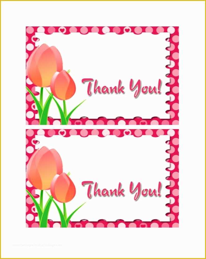 50 Thank You Card Template Printable 31