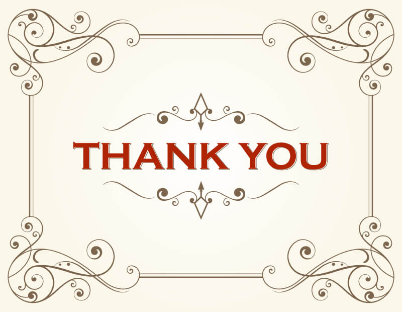 50 Thank You Card Template Printable 34