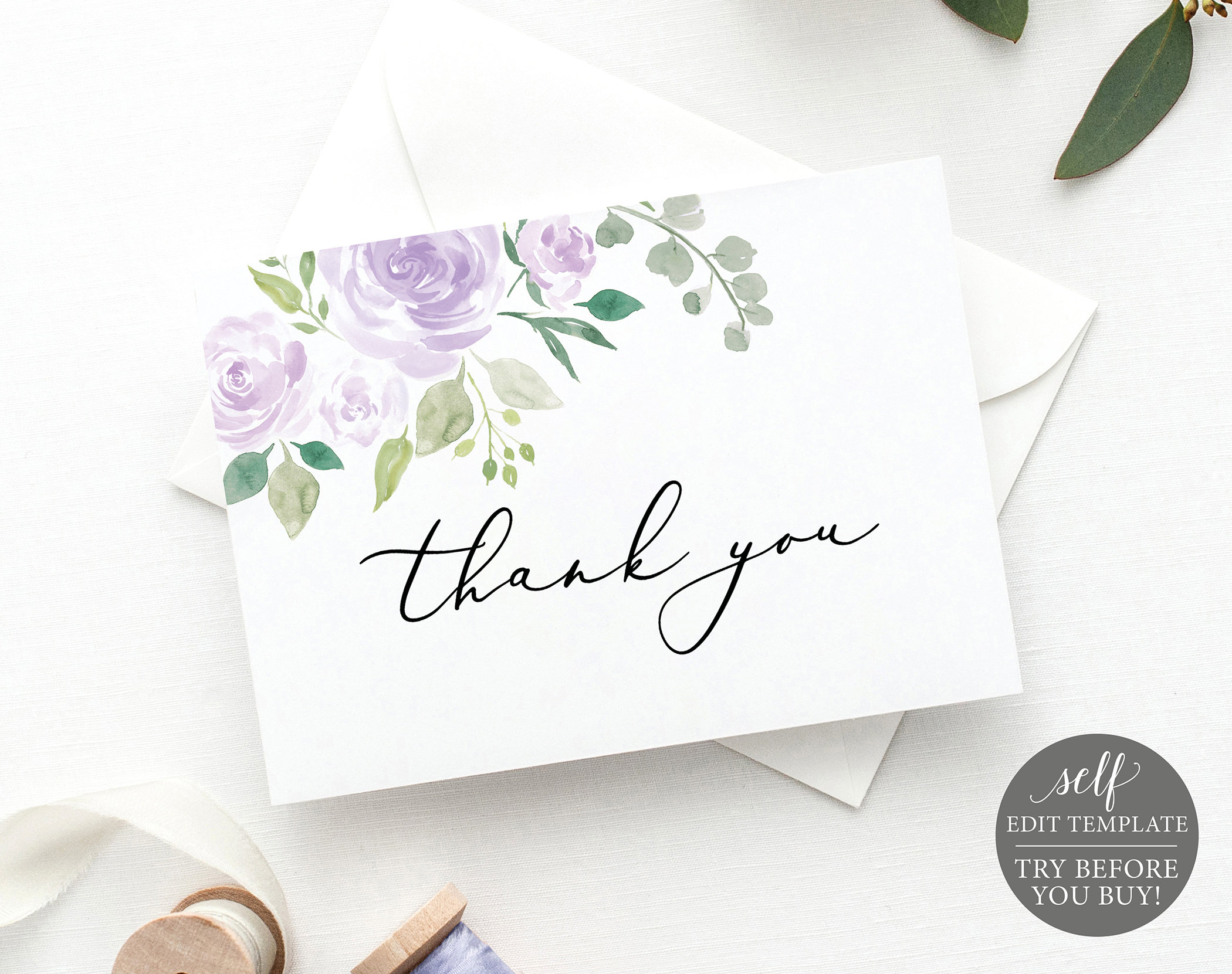 50 Thank You Card Template Printable 45