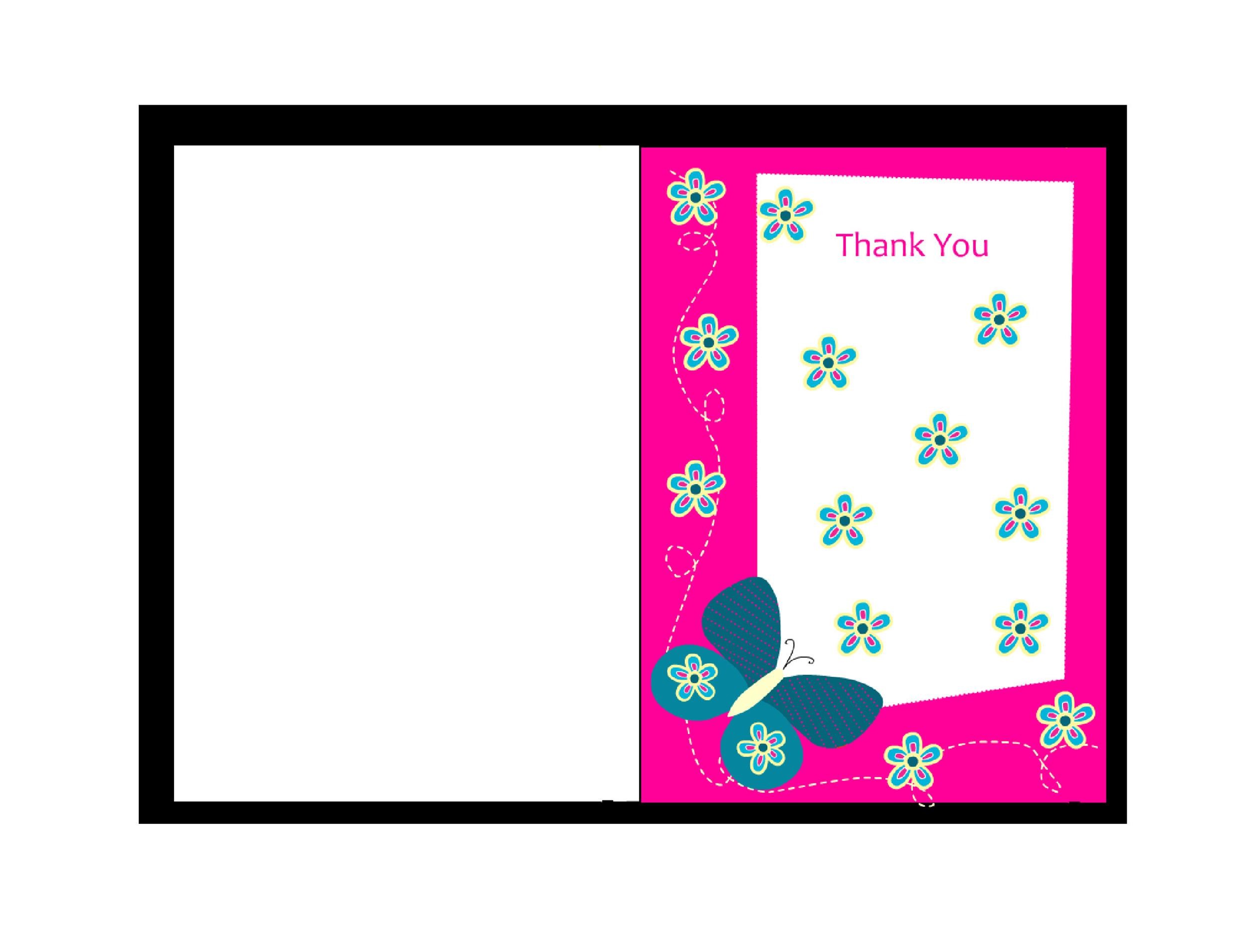 50 Thank You Card Template Printable 50