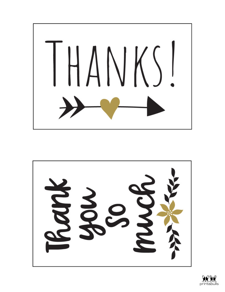 50 Thank You Card Template Printable 60