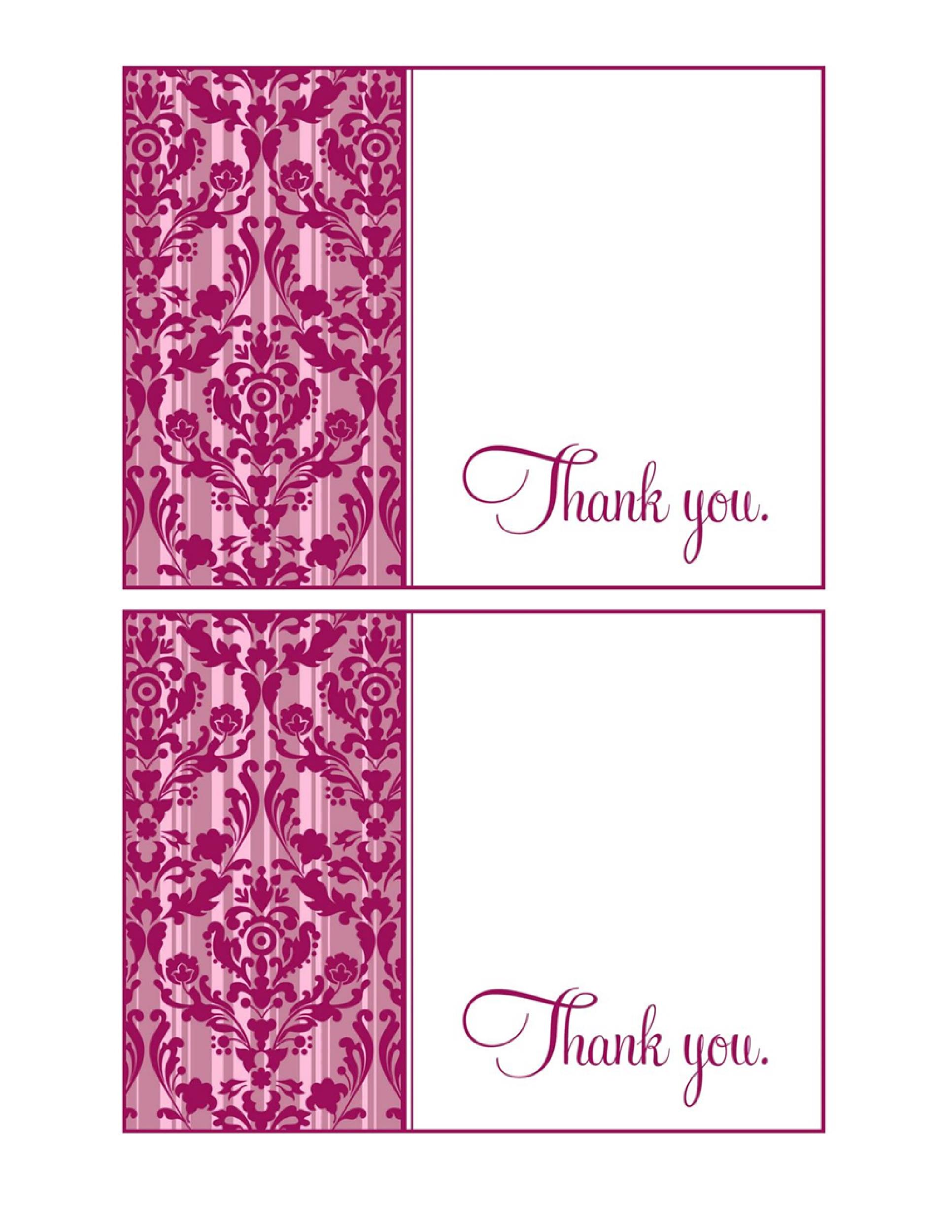 50 Thank You Card Template Printable 8