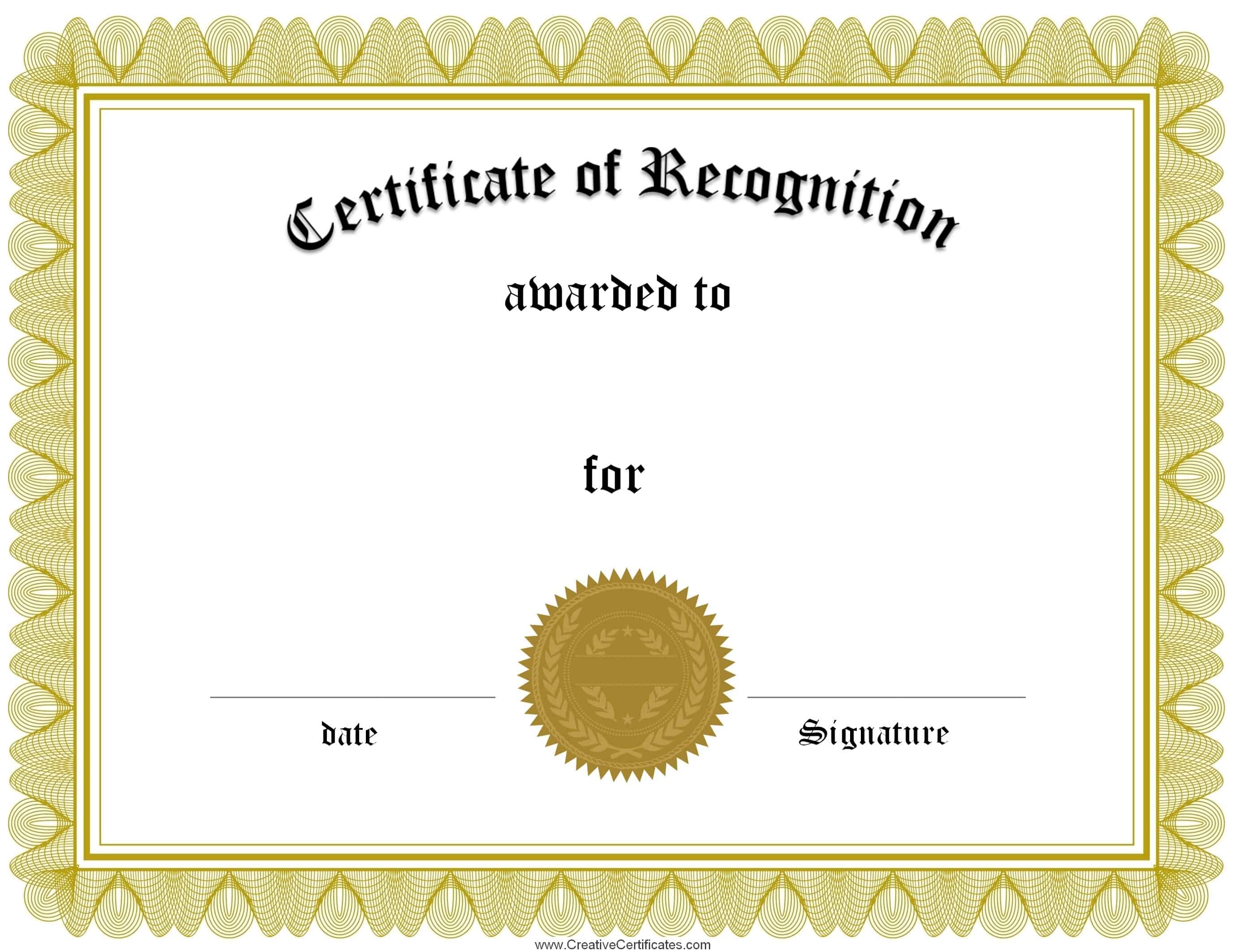 55 Free Printable Award Certificate 1