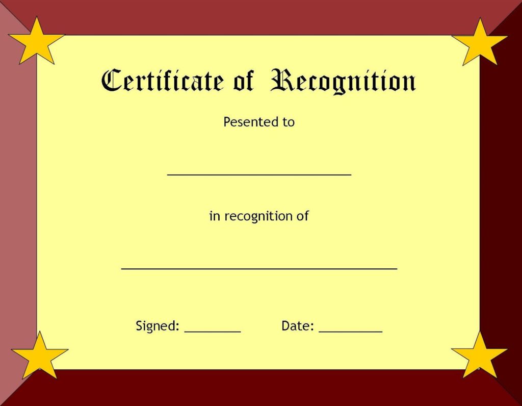 55 Free Printable Award Certificate 11