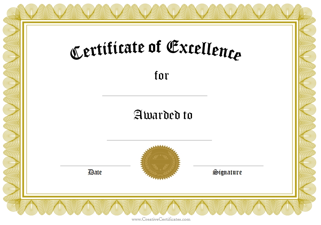 55 Free Printable Award Certificate 12