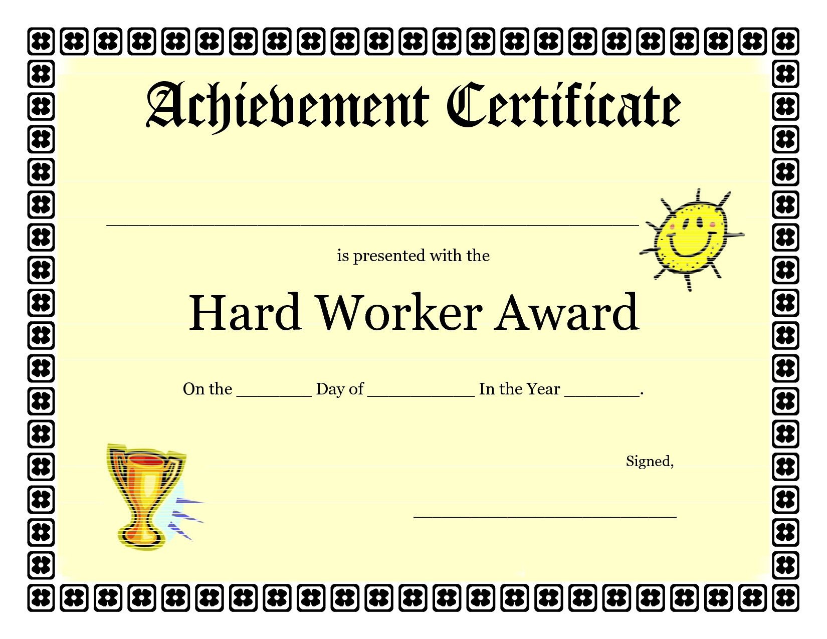 55 Free Printable Award Certificate 14