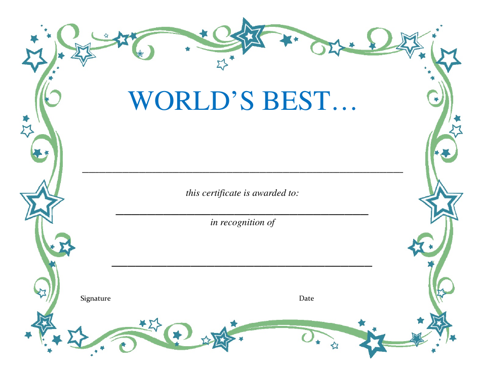 55 Free Printable Award Certificate 17
