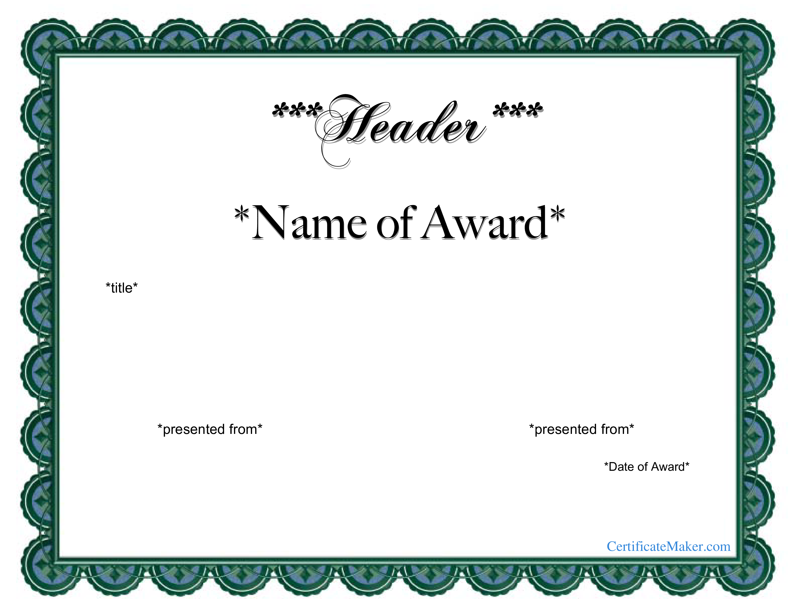 55 Free Printable Award Certificate 2