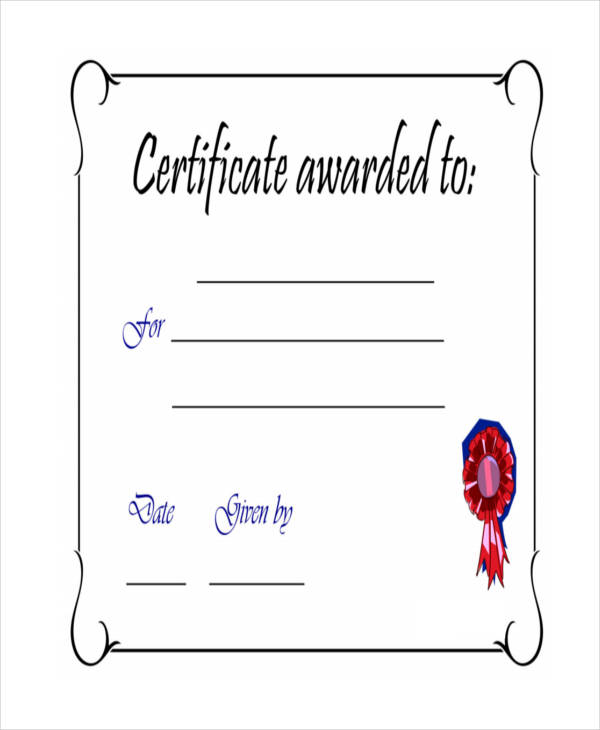 55 Free Printable Award Certificate 29