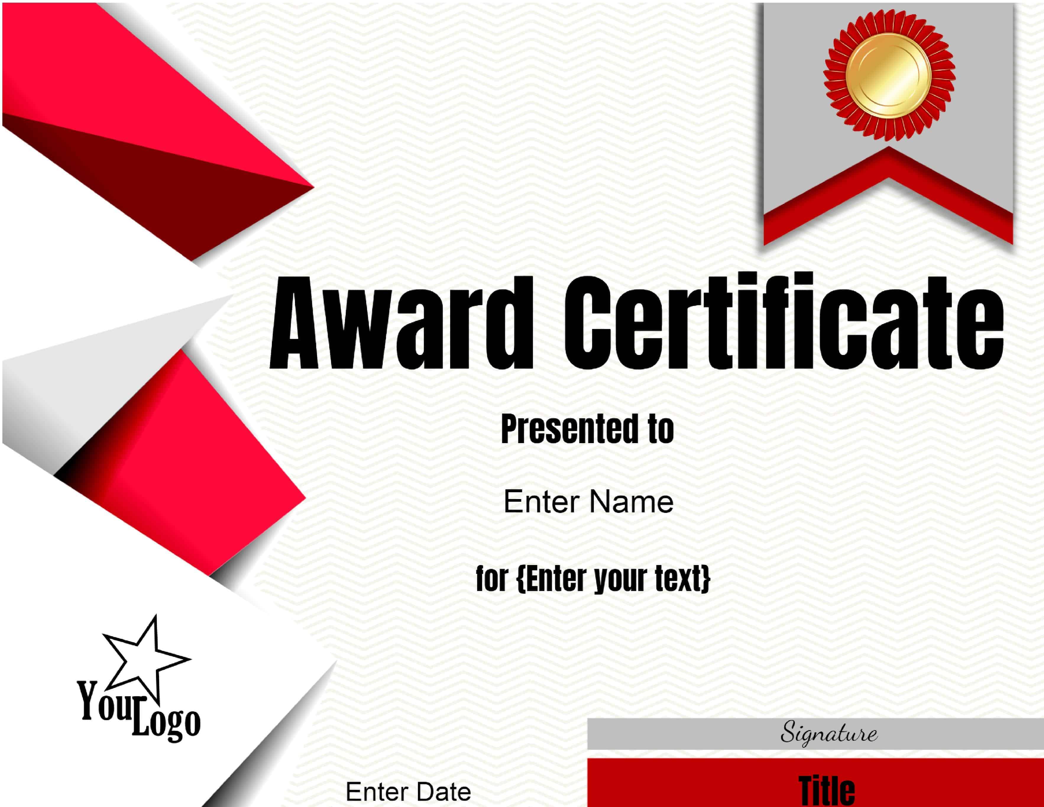 55 Free Printable Award Certificate 32