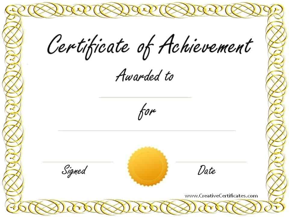 55 Free Printable Award Certificate 38