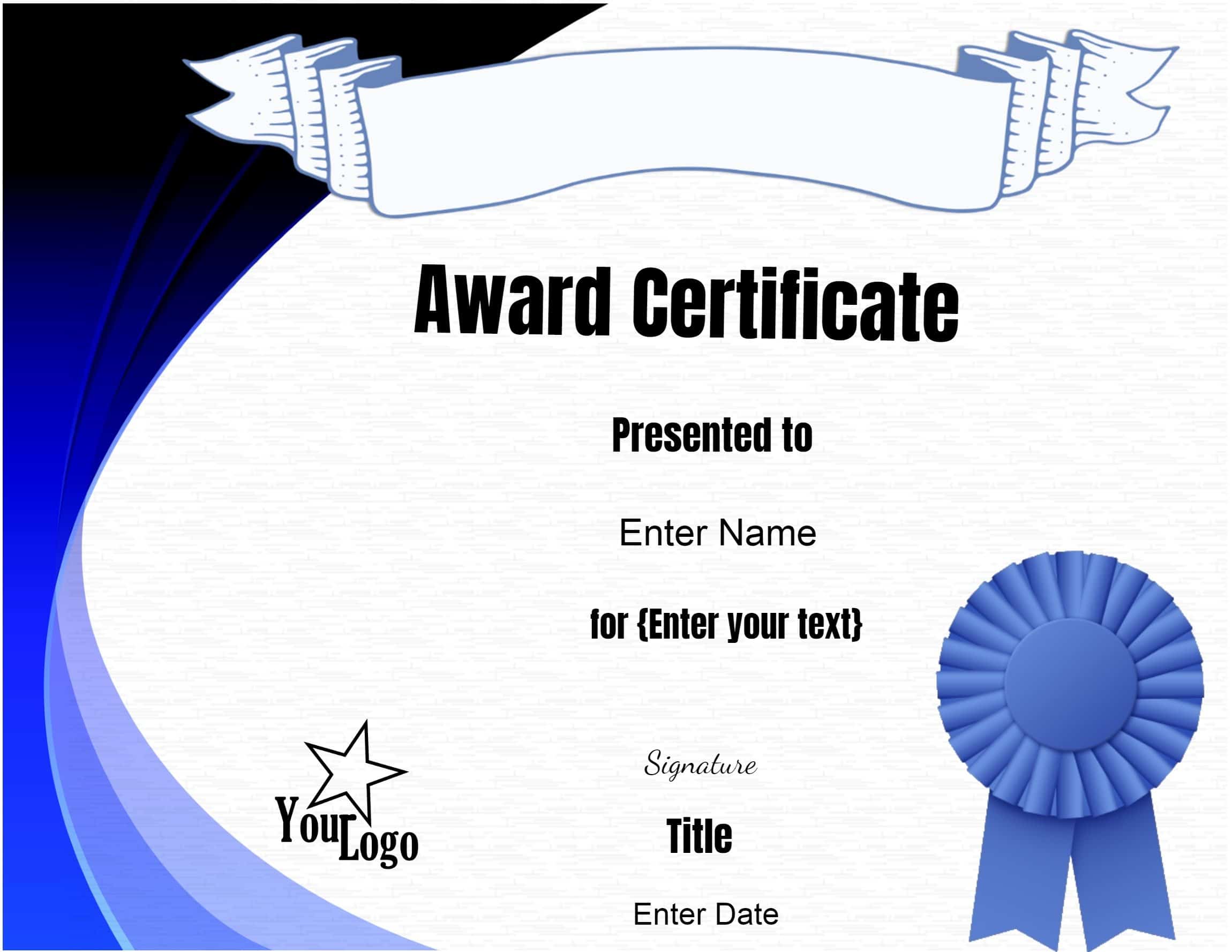 55 Free Printable Award Certificate 54