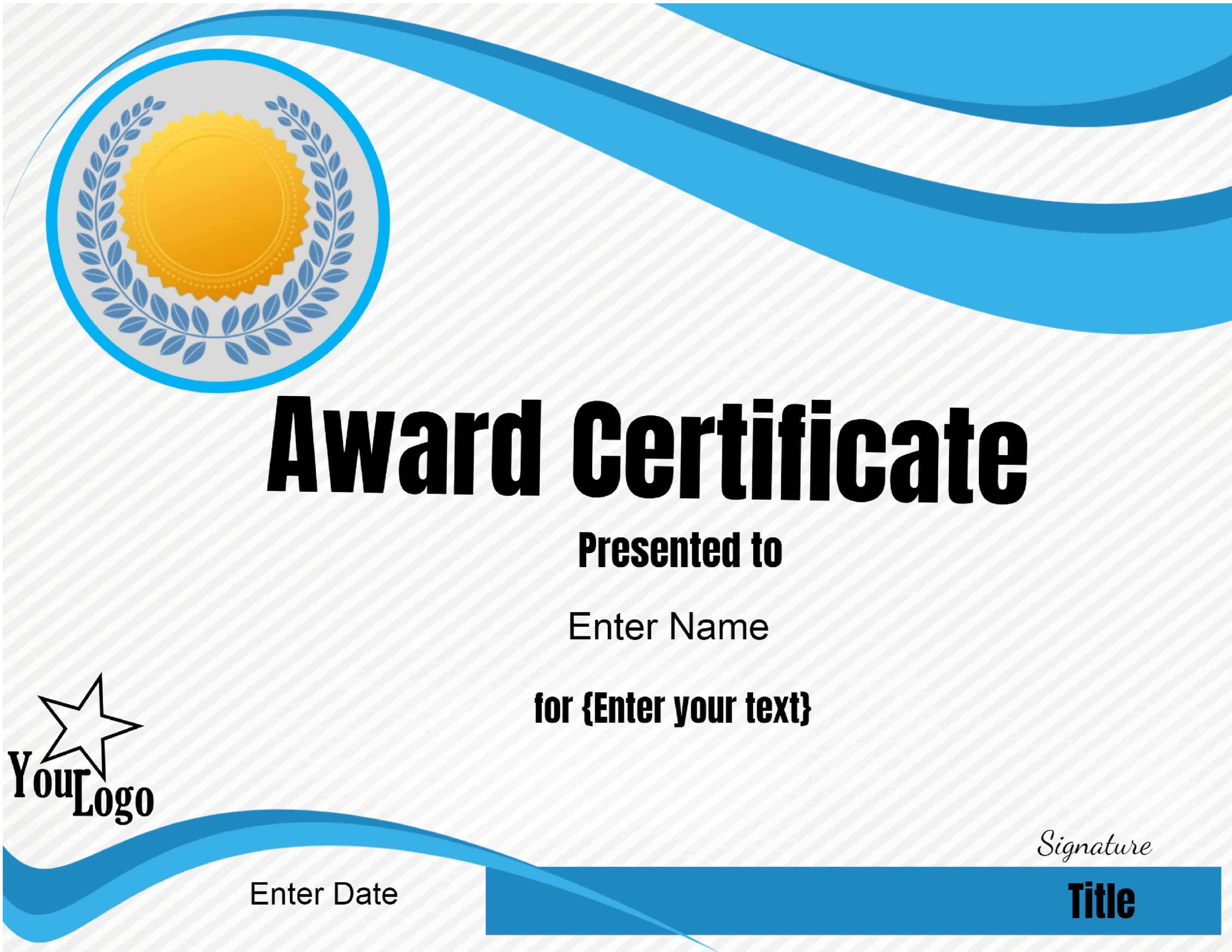 55 Free Printable Award Certificate 8