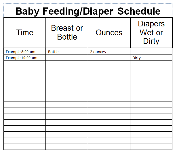 55 Free Printable Diaper Log 17