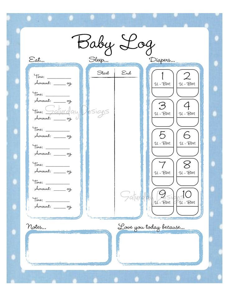 55 Free Printable Diaper Log 19
