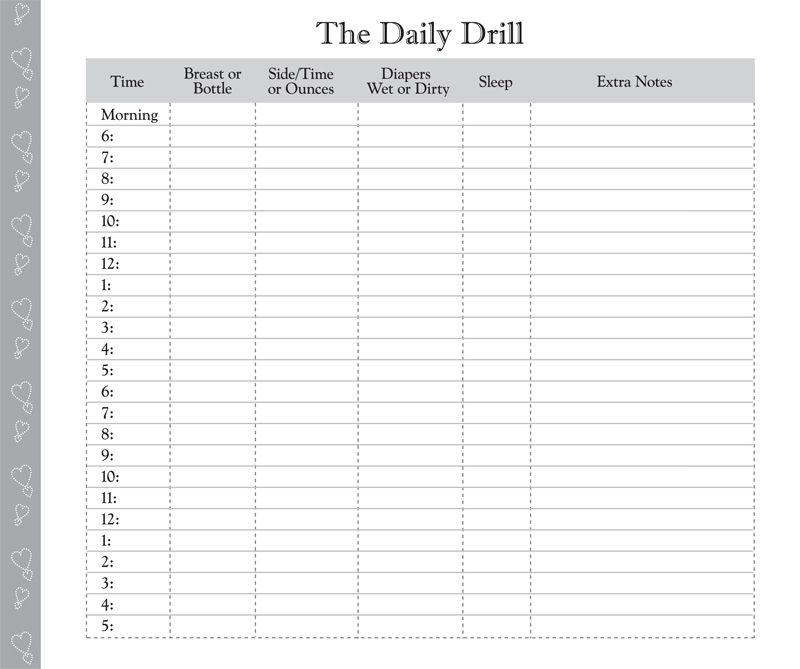 55 Free Printable Diaper Log 27