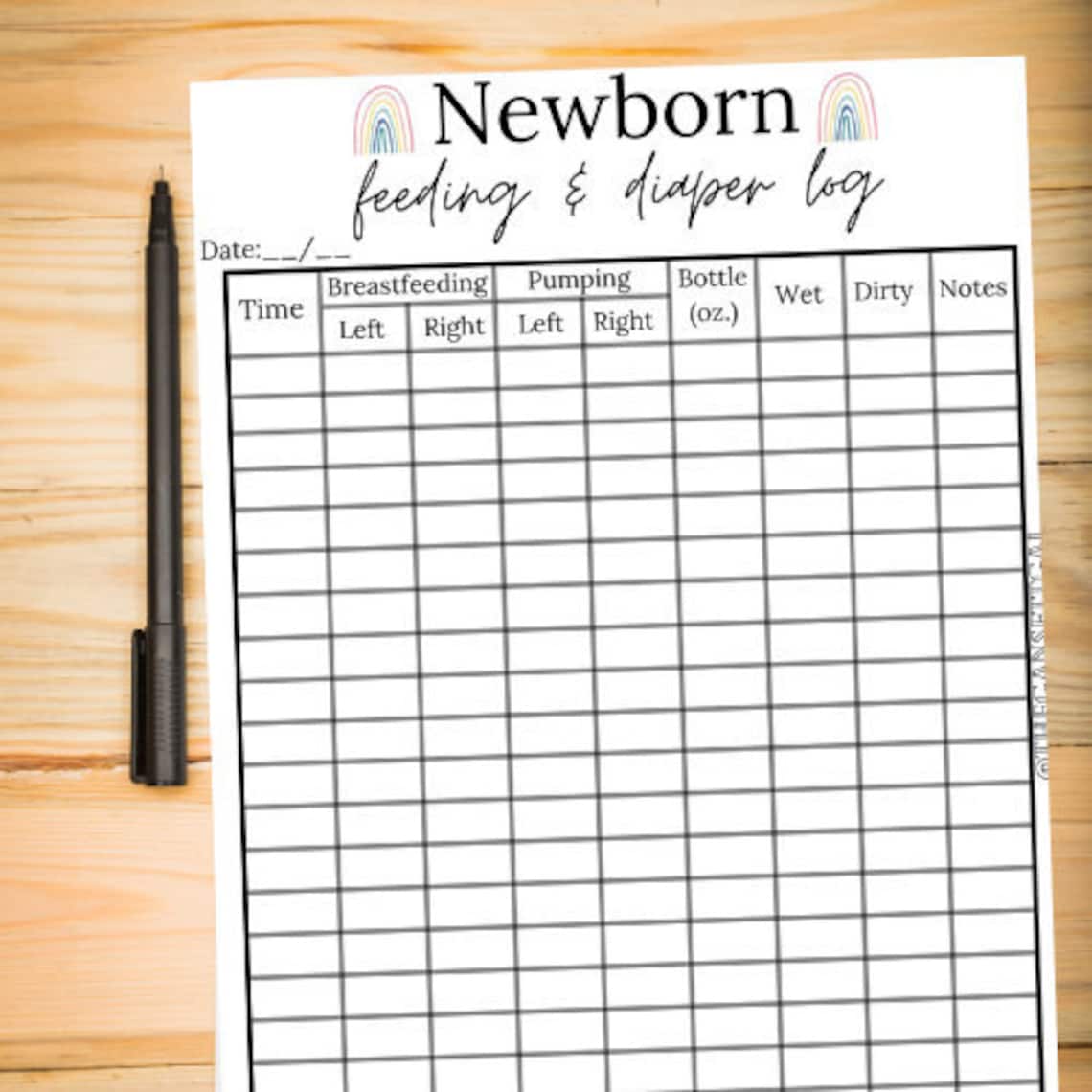 55 Free Printable Diaper Log 36
