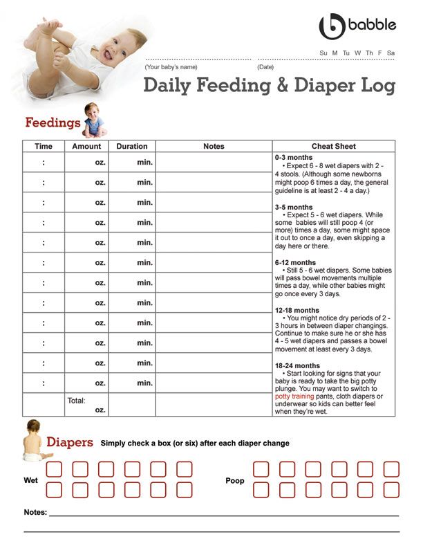 55 Free Printable Diaper Log 41