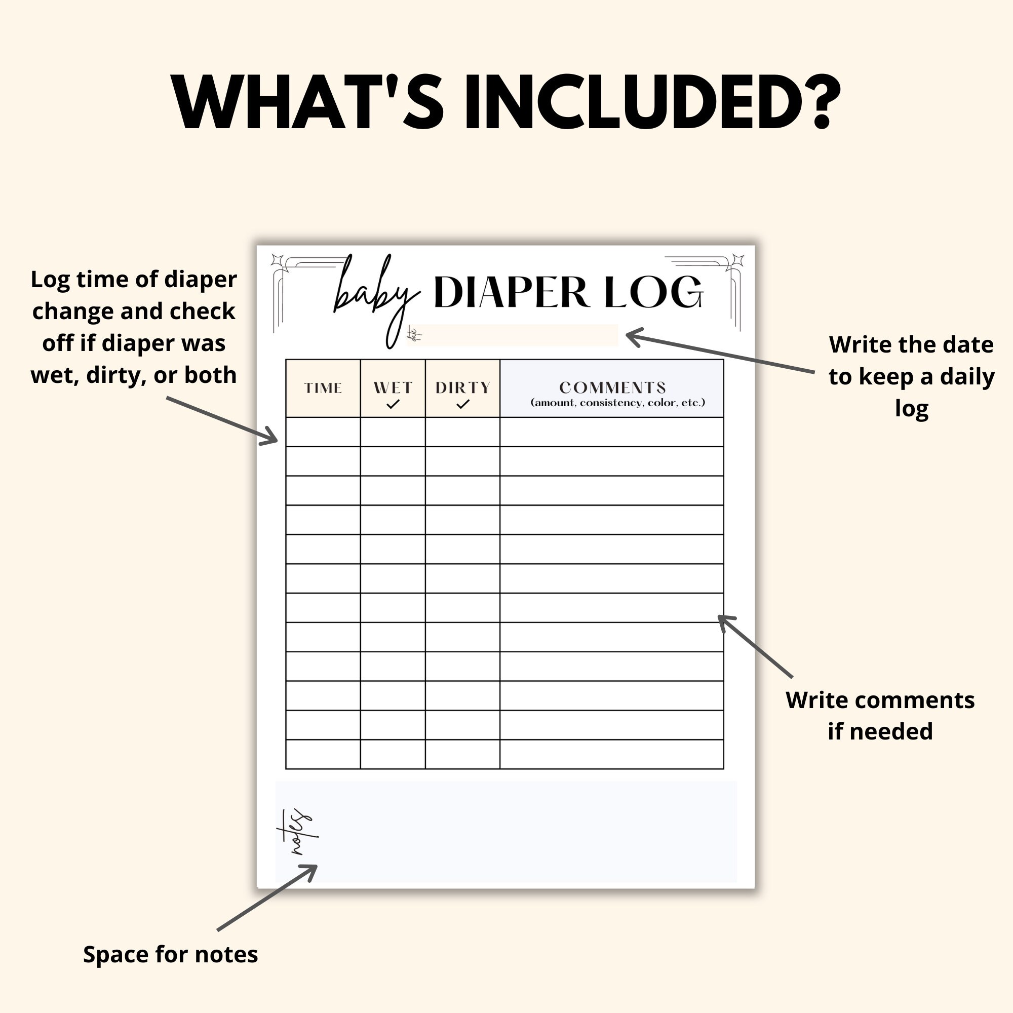 55 Free Printable Diaper Log 42
