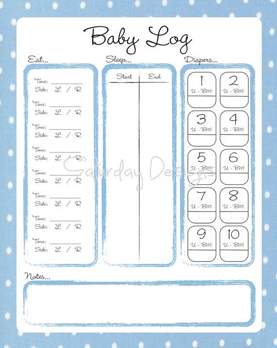 55 Free Printable Diaper Log 43