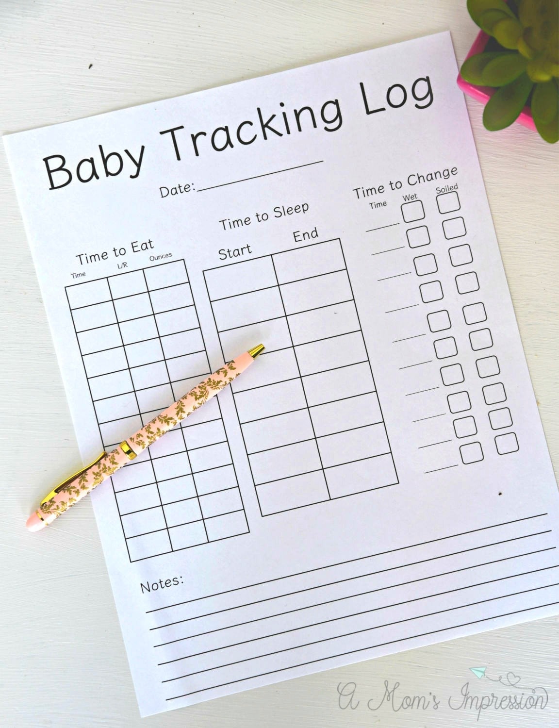 55 Free Printable Diaper Log 45