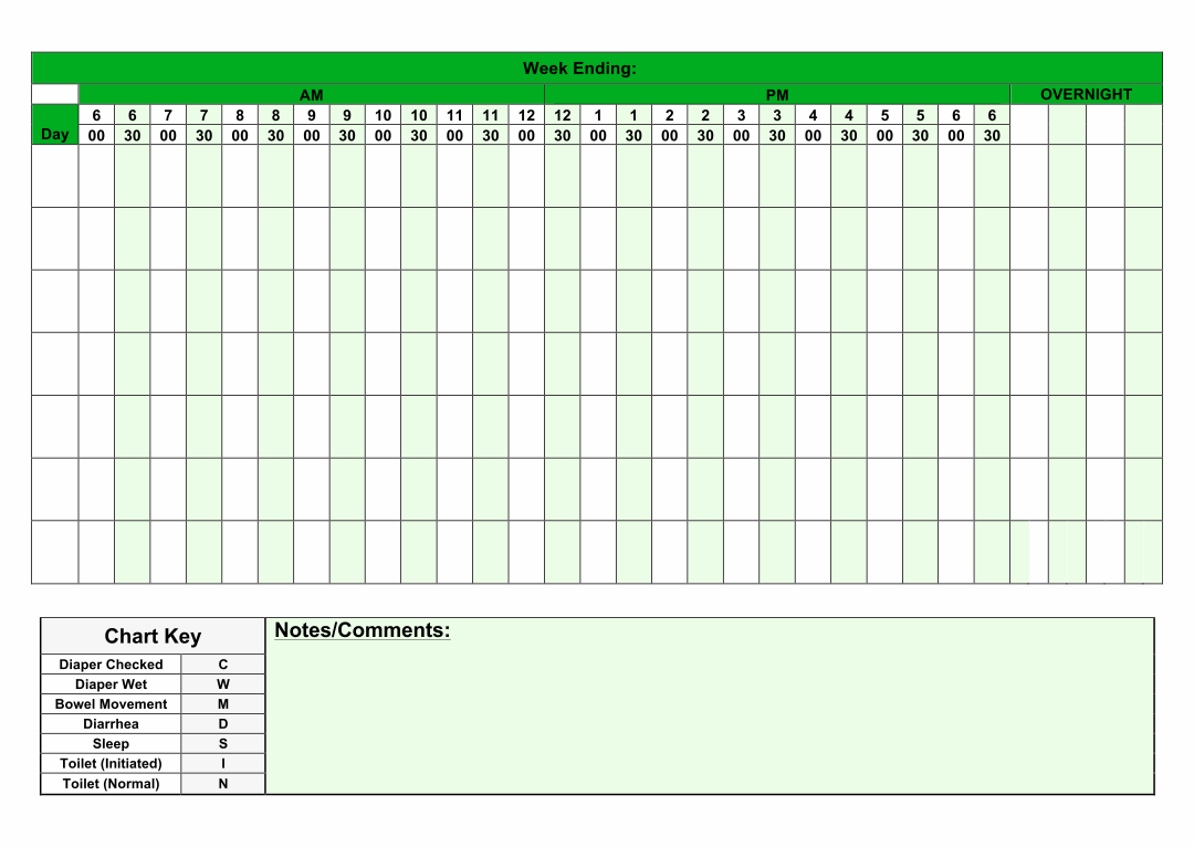 55 Free Printable Diaper Log 60