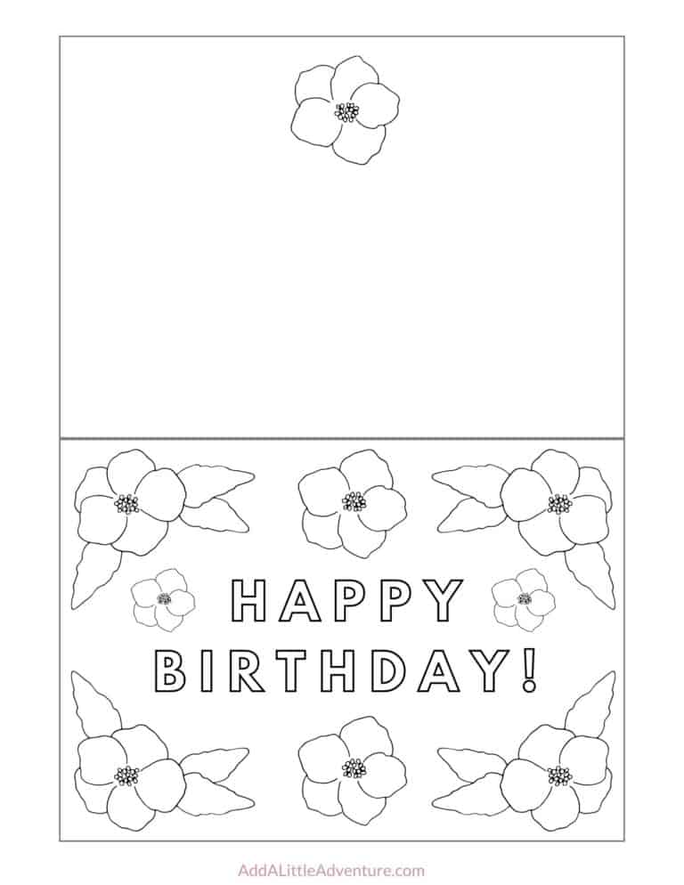 80 Foldable Free Printable Birthday Card 17