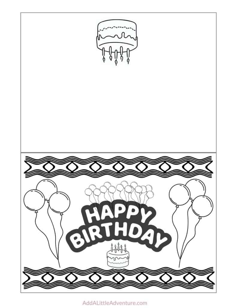 80 Foldable Free Printable Birthday Card 32