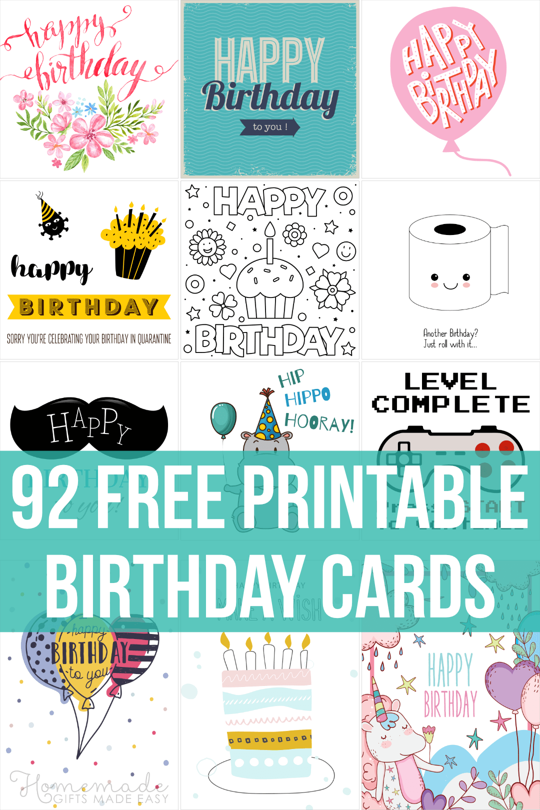 80 Foldable Free Printable Birthday Card 6