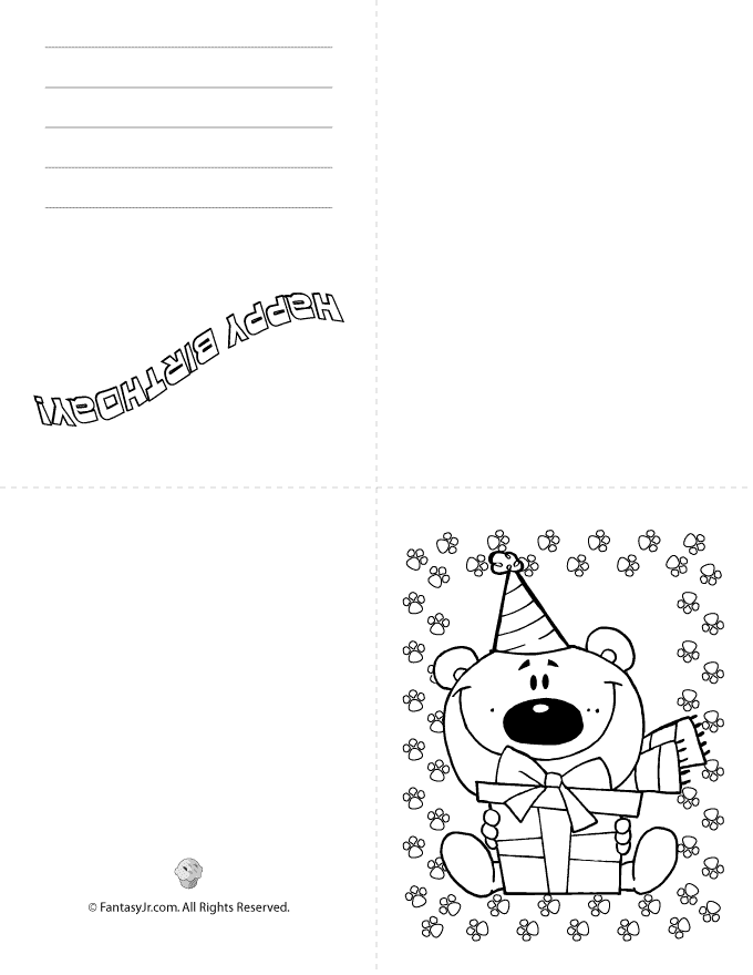 80 Foldable Free Printable Birthday Card 9