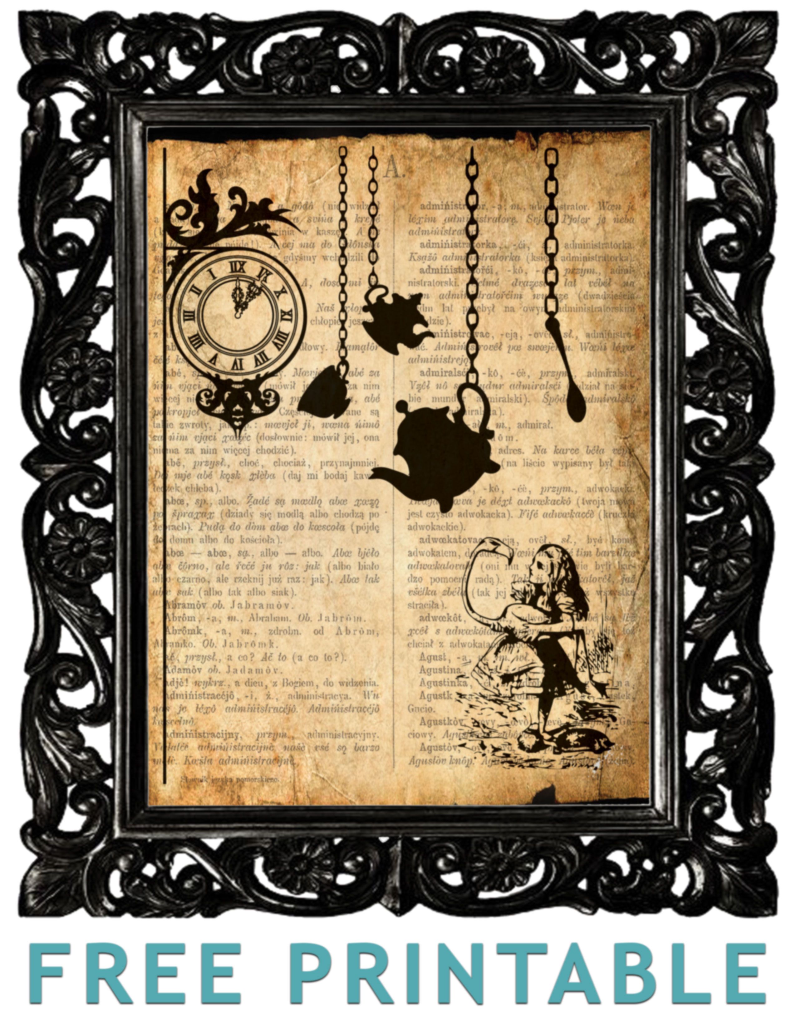 80 Free Alice In Wonderland Printables 48