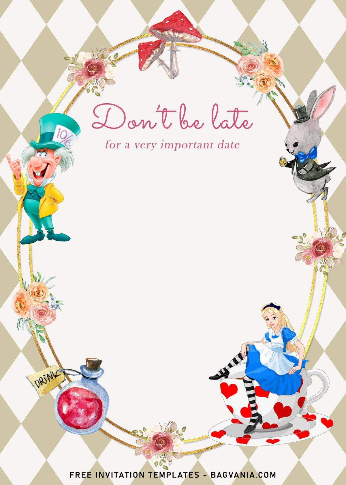 80 Free Alice In Wonderland Printables 92